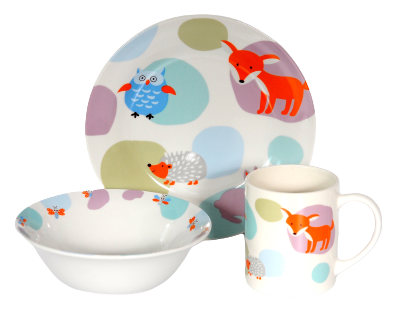 Набір посуду дитячий SWEET DREAM 3 предмета, (YF6029), Порцеляна, білий, LIMITED EDITION, Арт.51153