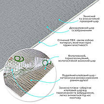 Самоклеюча вініловая плитка в рулоні 600х3000х2мм Сіре полотно Мат SW-00002034, фото 2