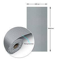 Самоклеюча вініловая плитка в рулоні 600х3000х2мм Сіре полотно Мат SW-00002034, фото 3