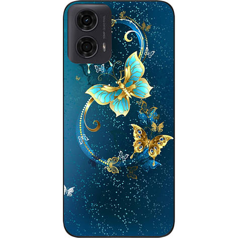 Чохол силіконовий Case для Motorola Moto G24 з картинкою Красиві метелики, фото 1