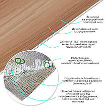 Самоклеюча вініловая плитка в рулоні 600х3000х2мм Мат SW-00002059, фото 2