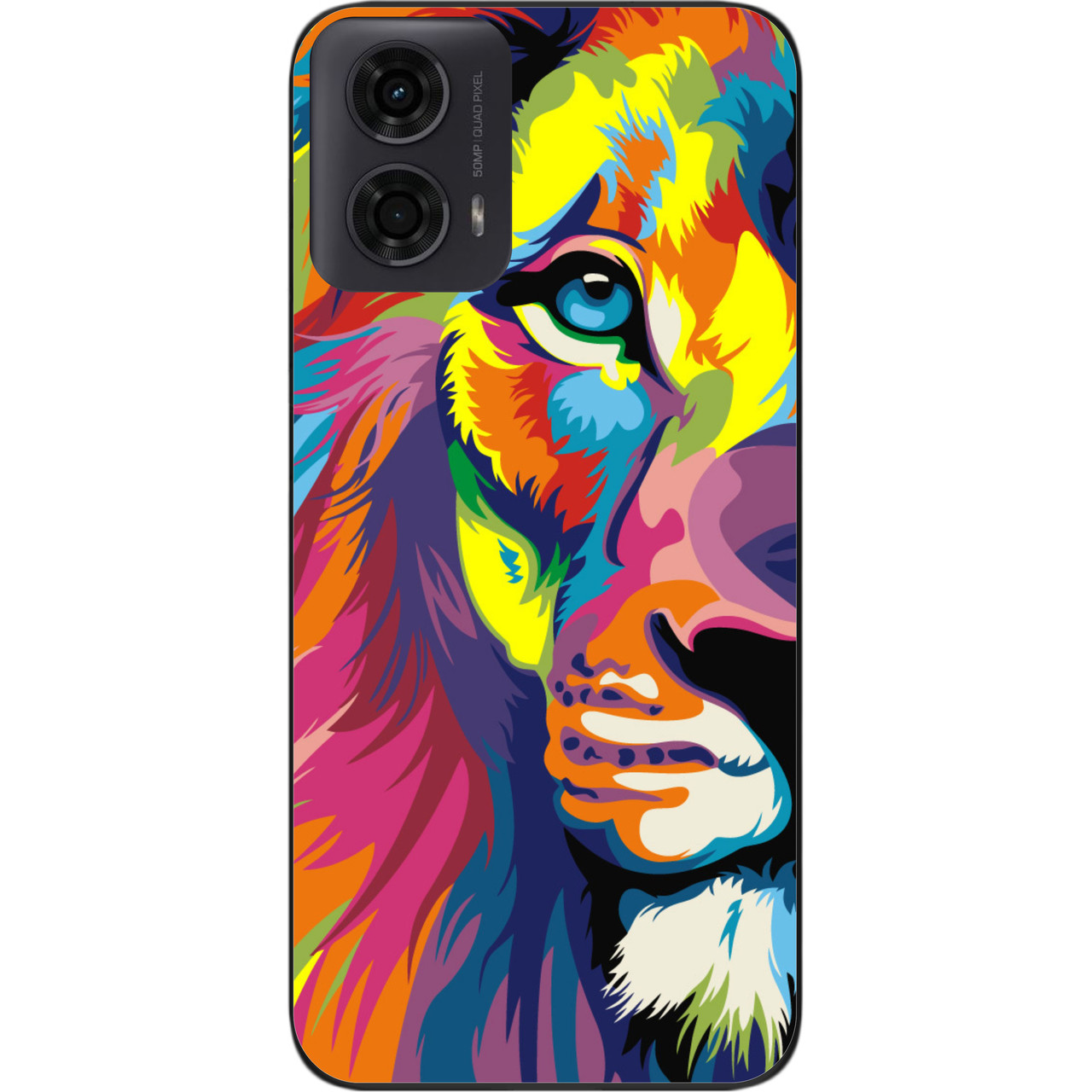 Бампер силіконовий Case для Motorola Moto G24 з малюнком Яскравий лев