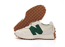 Жіночі кросівки New Balance 327 Beige Green Нью Беланс 327 бежеві замш текстиль демісезон, фото 4