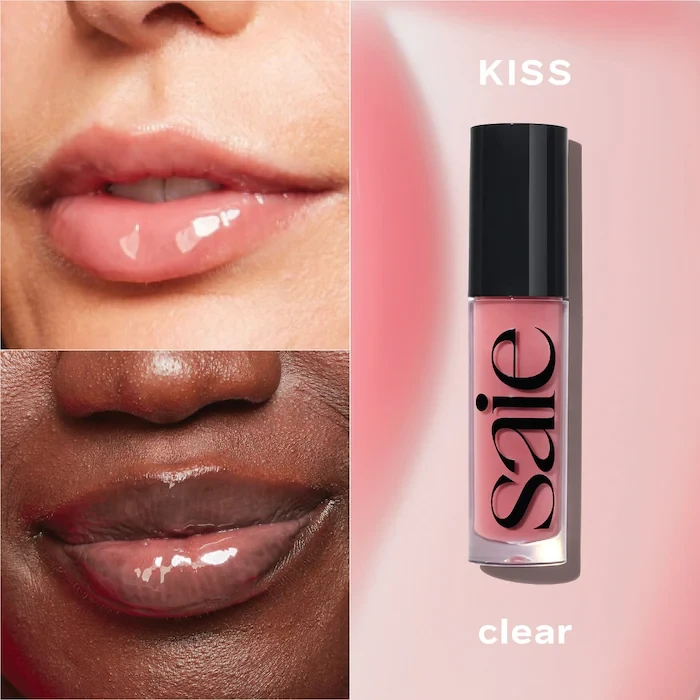 Зволожуюча олія для губ Saie Glossybounce Hydrating Lip Oil відтінок Kiss (прозорий), 5 мл, фото 1