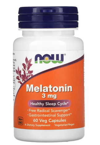 Для сну Мелатонін Now Foods Melatonin 3 мг 60 капс США, фото 1