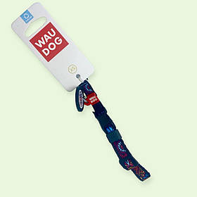 Нашийник нейлоновий для котів WAUDOG Nylon c QR паспортом, малюнок Літо, для котів, пластиковий фастекс, Ш 10 мм, Д 20-30 см 5267