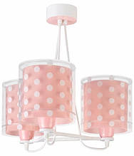 Дитячий підвісний світильник на 3 лампи Dots кораловий 39х45 см