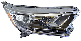 Фара права Honda CRV 17-20 (H11.HB3.LED) Depo мех., без ламп, жовта вставка