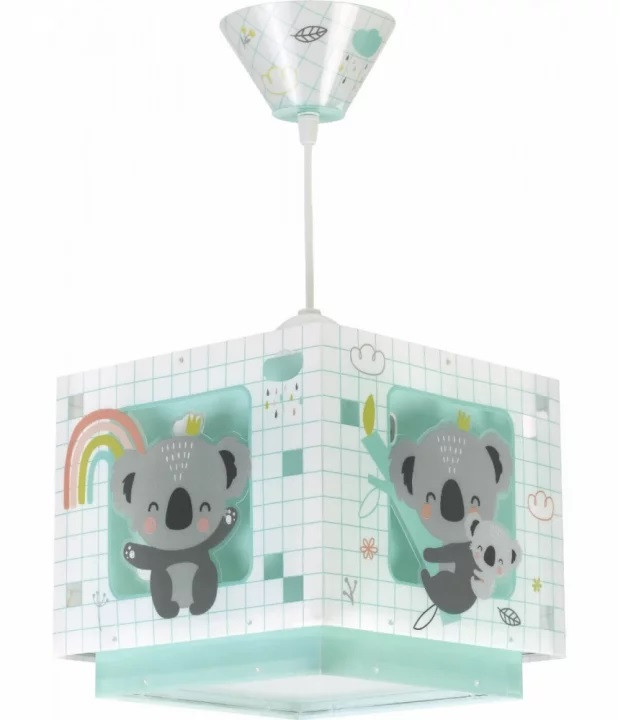 Дитячий підвісний світильник Koala зелений 24х24х65 см