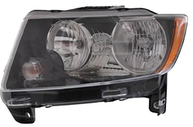 Фара ліва Jeep Compass 11-16 (H11/HB3/7444NA/WY5W) Depo мех., без ламп