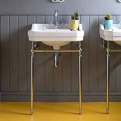 Металева консоль з класичним умивальником 56 см Burlington Edwardian T22A B4