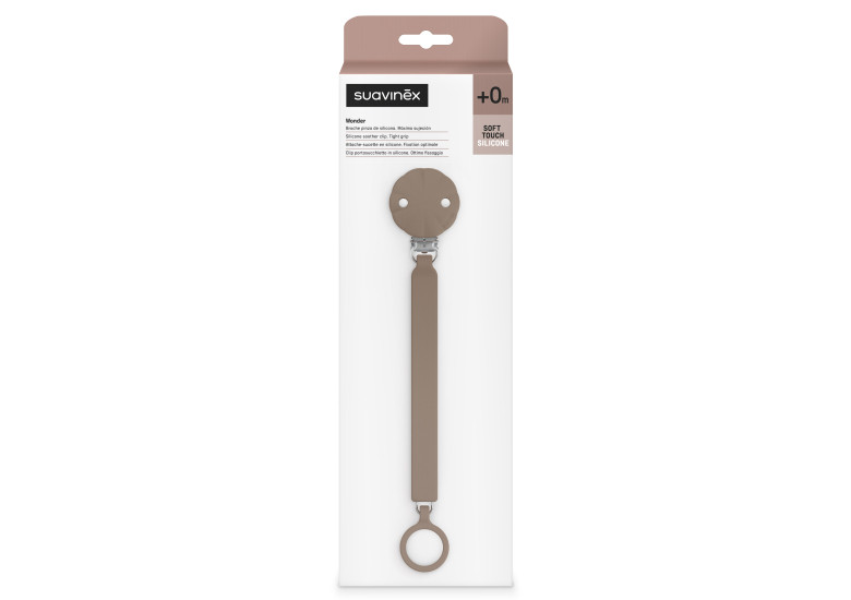 Кліпса для пустушки, "Wonder"/коричнева, фото 1