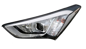Фара ліва Hyundai Santa Fe 3 12-16 (H7*2/PY21W/LED) Fps ел., біла вставка