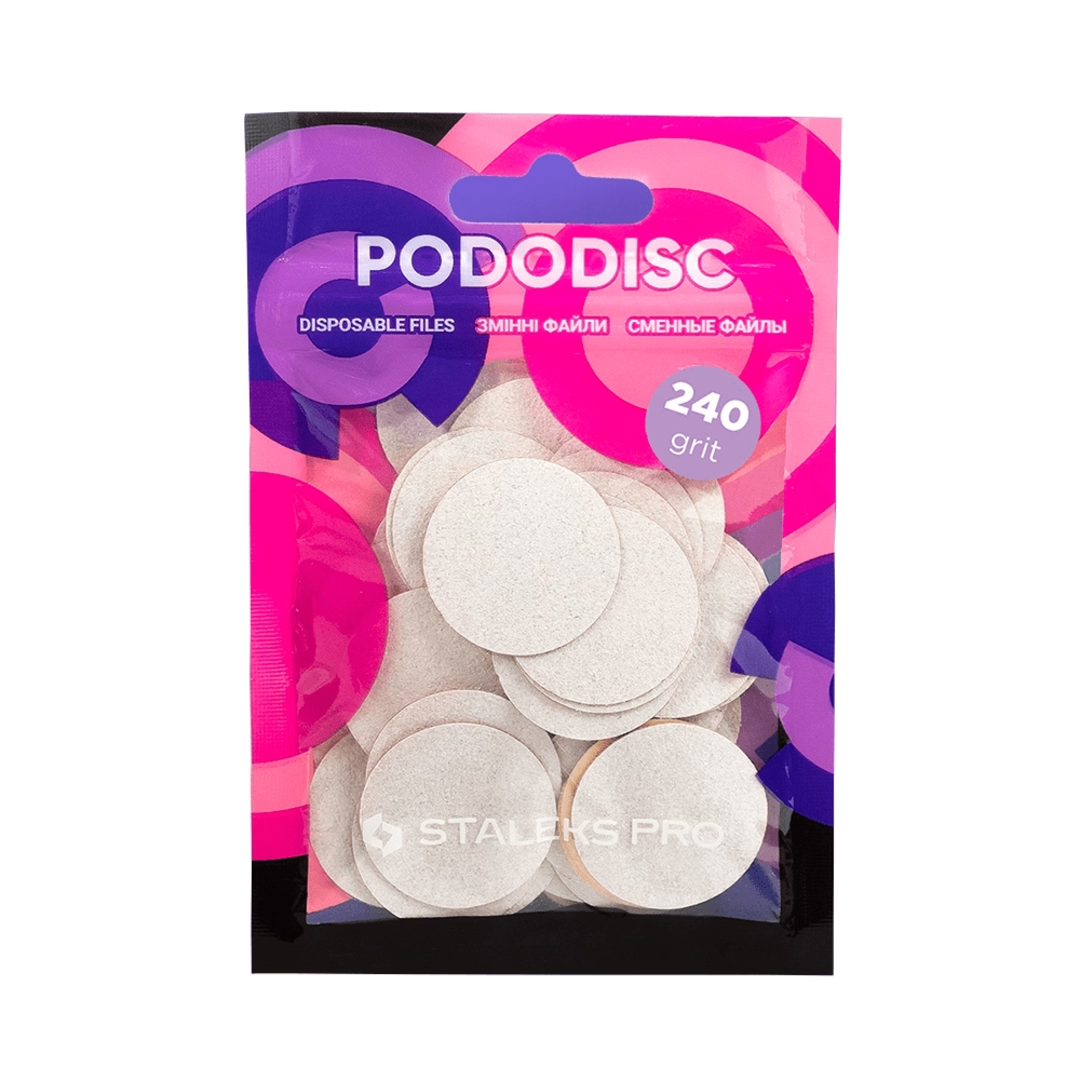 Змінні файли білі PODODISC STALEKS PRO L 240 грит (50 шт) PDF-25-240w