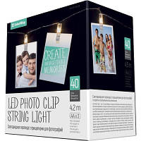Популярний! Гірлянда ColorWay 40 LED, 4.2м, з прищіпками (CW-LCP-40L42B) - Краща якість тільки на Nukleon.com.ua
