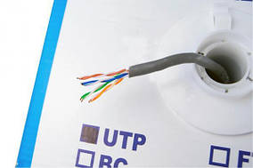 Кабель InfoCord CCA біметал внутрішній 4x2x0,5 (UTP-cat.5E) 305 м