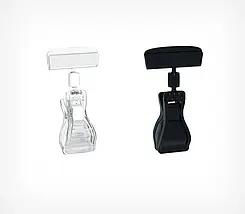 Цінникотримач з табличкою 5 шт. упаковка, А7 чорний 104*73 мм, Прищіпка з тримачем 50 мм та табличкою А7, фото 3