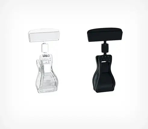 Прищіпка середня + утримувач інформації 50мм, Цінникотримач на прищіпці, Тримач цінника (5068), фото 1