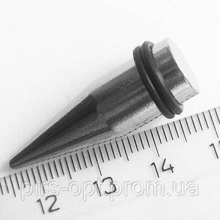 Сталева конусна розтяжка 10 мм для пірсингу вух під тунелі.(ціна за 1 шт.), фото 2