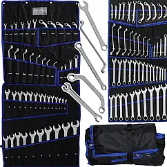 Набір комбінованих ріжкових ключів, torx, вигнутих кільцевих, кільцевих типу C, напіввідкритих кільцевих 47