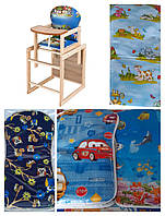 Дитячий стільчик трансформер для годування Наталка дерев'яний