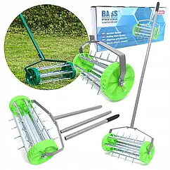Ручний аератор-скарифікатор для трави із шипами 420 мм Bass Polska 8931, Аератор ручний для газону