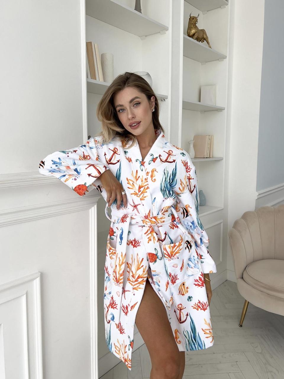 Халат натуральний махровий жіночий КАРИБИ COSY MSH01, фото 1