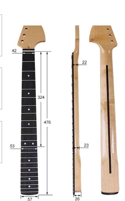 Гриф для електрогітари Fender Stratocaster ST палісандровий велика голова, фото 1