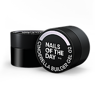 NAILSOFTHEDAY Cinderella builder gel 02 — рожевий будівельний гель з перлинним переливом для нігтів, 15 г
