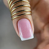NAILSOFTHEDAY Bottle gel shimmer 04 – надміцний рожевий гель зі срібним шимером, 10 мл, фото 3