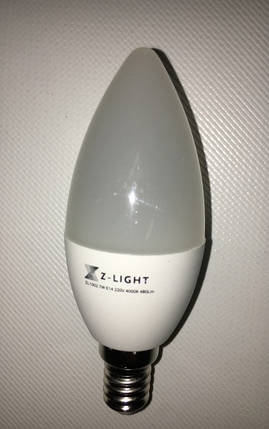 Світлодіодна лампа Z - LIGHT ZL1002 7W С37 E14 4000K Код.58783, фото 2