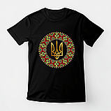 Футболка унісекс Stedman з принтом "Вишивка коло"  XS чорна, фото 2