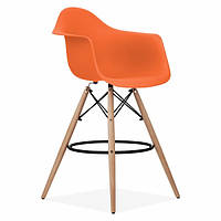 Кресло барное Тауэр Вуд Eames оранжевое