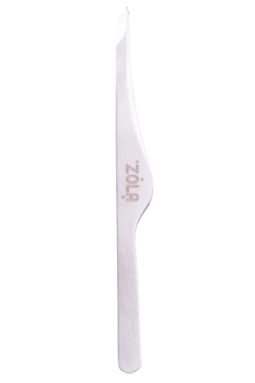 Пінцет для брів Zola скошений Silver
