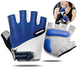 Рукавички спортивні велосипедні Storm A0101. M/8. Синій. Без пальців. Фітнес рукавички. Велоперчатки