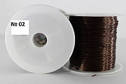 Силіконова нитка-гумка, темно-коричнева