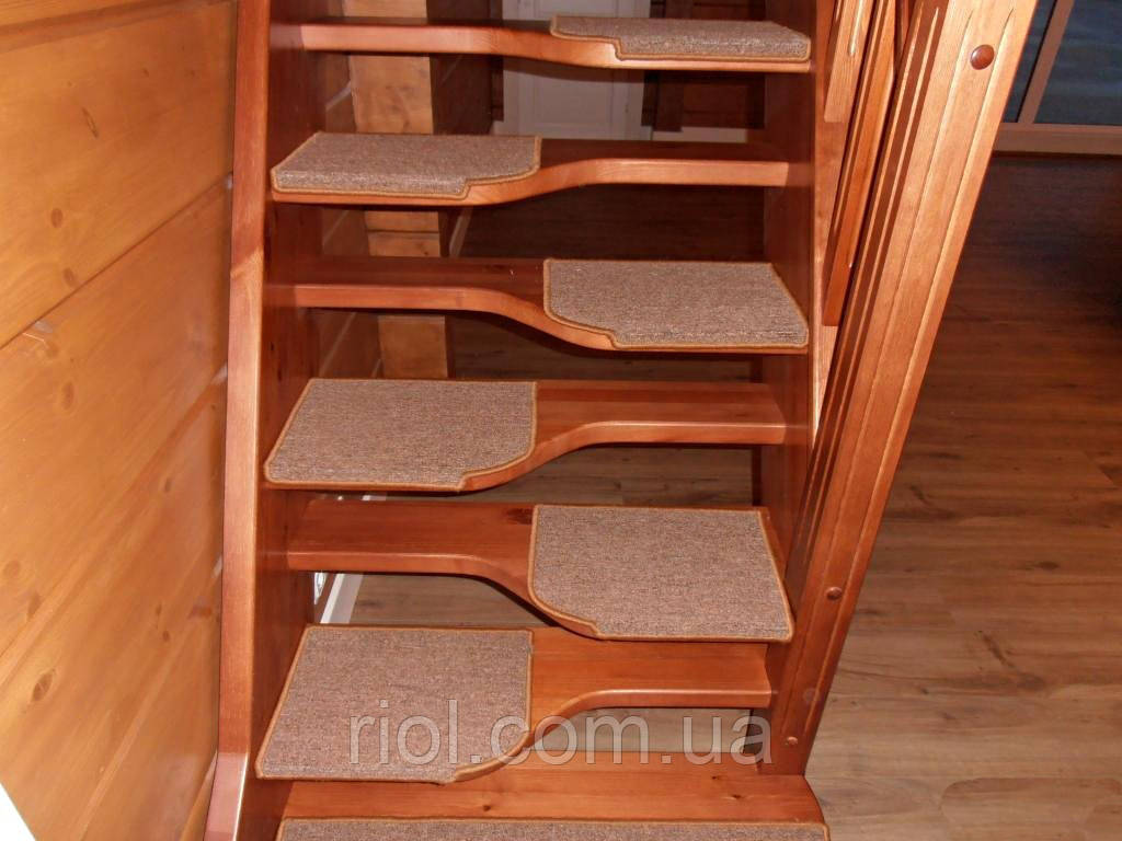 Лестница деревянная "Гусиный шаг" - фото 2 - id-p417728483