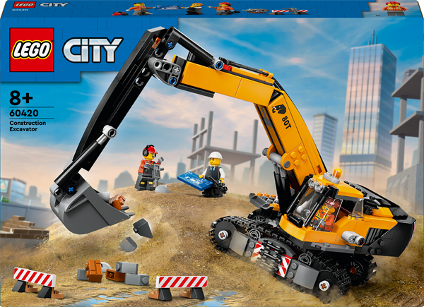 Конструктор LEGO City Жовтий будівельний екскаватор 633 деталі