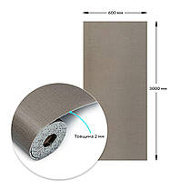 Самоклеюча вініловая плитка в рулоні світло-коричневий льон 0,6*3m*2мм Мат SW-00002044, фото 3