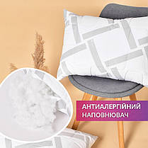 Набір подушок 2 шт 50x70 Elegantly IDEIA подушка з блискавкою, штучний пух, м'яка подушка, фото 3