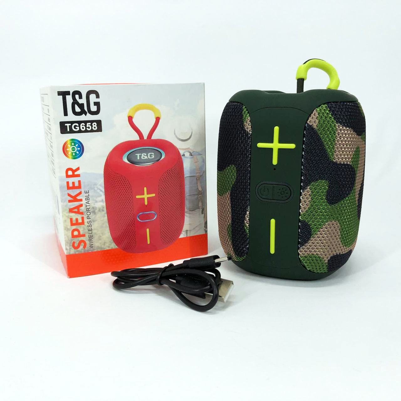 Блютуз-колонка з usb-портом TG658, Блютуз колонка з різнокольоровою підсвіткою, Гучна JB-247 блютуз колонка