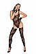 Боді Noir Handmade F242 Tulle body with patterned flock embroidery, XL, фото 5