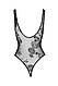 Боді Noir Handmade F242 Tulle body with patterned flock embroidery, XL, фото 6