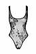 Боді Noir Handmade F242 Tulle body with patterned flock embroidery, XL, фото 7