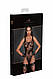 Боді Noir Handmade F242 Tulle body with patterned flock embroidery, XL, фото 8