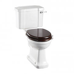 Унітаз з бачком 44 см ретро Burlington дерев'яне сидіння P5 C3