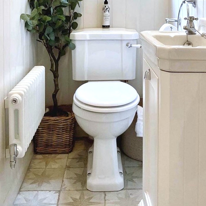 Унитаз ретро с бачком и белой крышкой Burlington P5 C3 Англия: купить ...