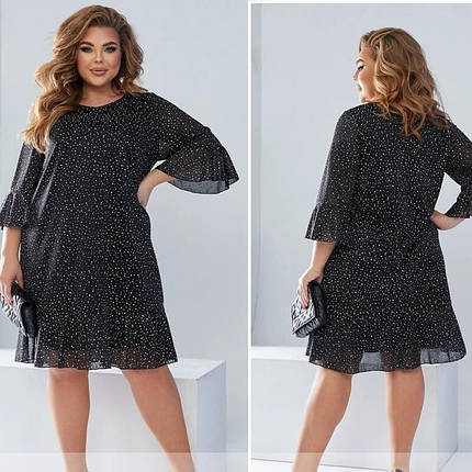 Стильна жіноча сукня, тканина "Сетка" 54, 56, 58, 60, 62, 64 розмір 54, фото 3