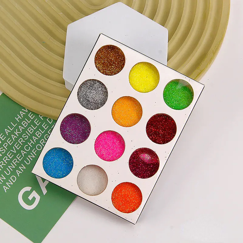 Глітерна посипка для слайма, паковання 12 кольорів, фото 1