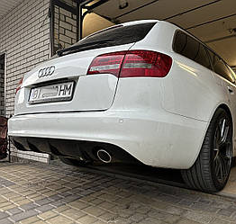 Дифузор Audi A6 C6 (08-11) тюнінг спідниця обвіс стиль RS (sedan/avant)